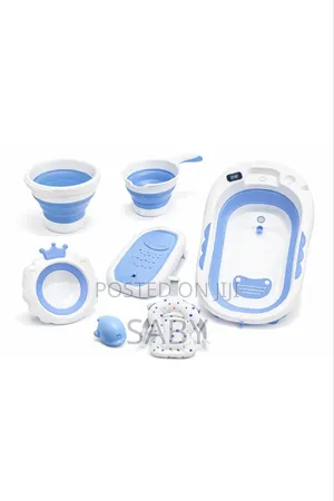 7 In 1 Foldable Baby Bathtub With A Thermometer And Stand
