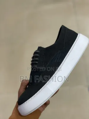 Men's Black Suede Wingtip Brogue Hybrid Sneakers