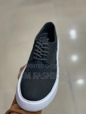 Men's Black Suede Wingtip Brogue Hybrid Sneakers