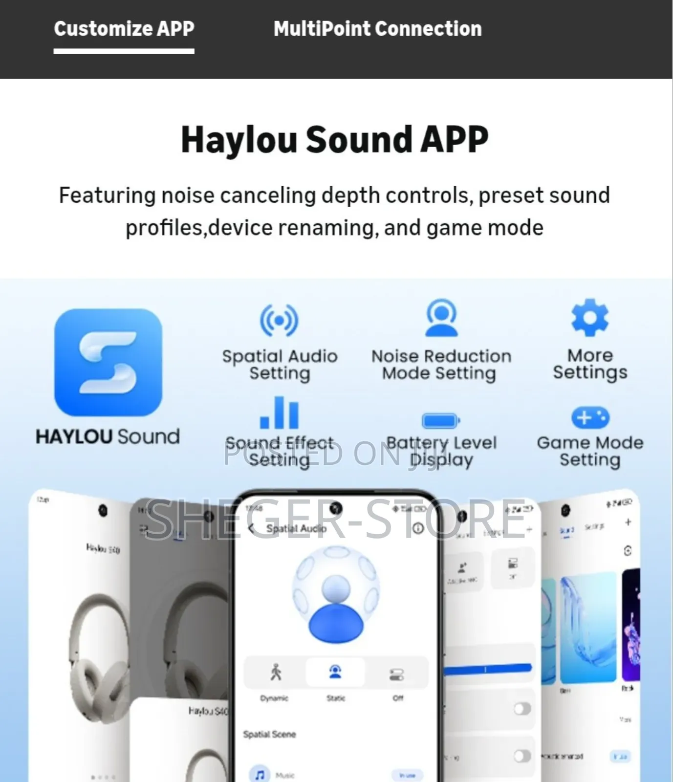 Brand New Haylou S 40 Wireless Headphone Witb Detachable Microphone
