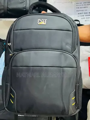Cat Black Laptop Backpack Featuring a USB Port.