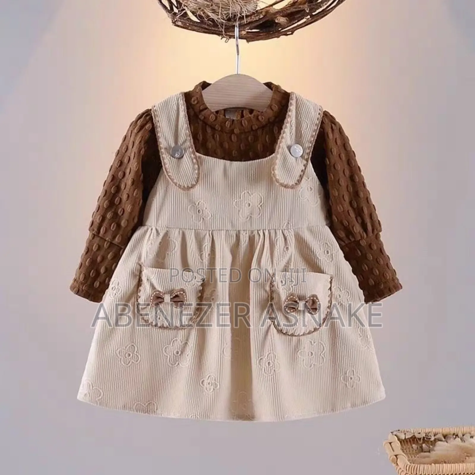 Toddler Girls Lantern Sleeve Bow