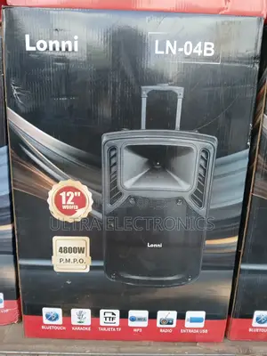 Speaker Lonni Ln-04b Trolley Speaker, Featuring a 12-Inch Woofer