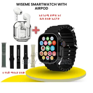 Wiseme 2-in-1: Fitness Tracker Smartwatch + Wireless Earbuds Set