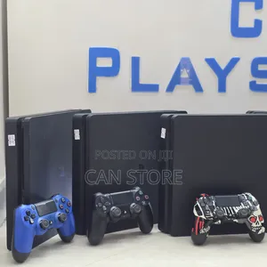 Playstation 4slim With 2controller Black Color