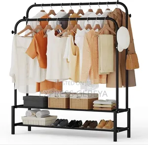 Cloth Dryer Stand With Double Shelf ለልብስ ማድረቂያነት የሚያገለግል መደርደሪያ #Rack