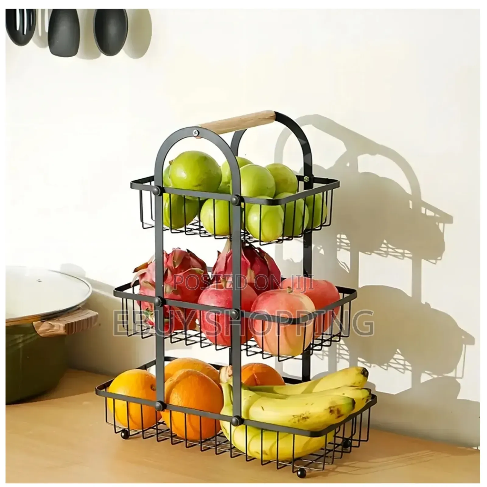 Premium Stainless Steel Fruit Basket Stand (3 Layers)