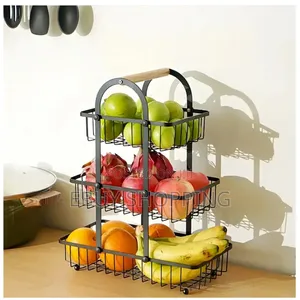 Premium Stainless Steel Fruit Basket Stand (3 Layers)