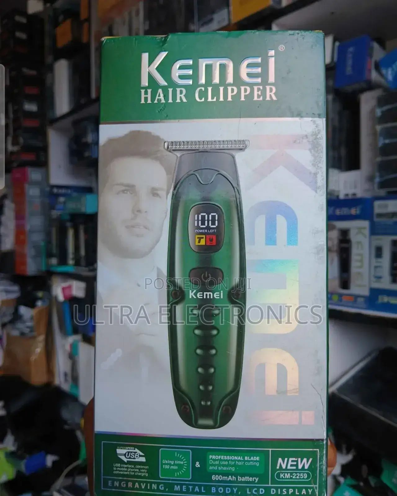 የፀጉር ማሽን Kemei Km-2259 Hair Clipper and Shaver, Designed for Engraving