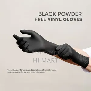 Disposable Black Vinyl Multi Purpose Gloves(100pcs)