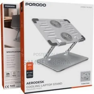 14-17.3" Devices Porodo Aerodesk Cooling Laptop Stand Original