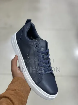 Boss Navy Blue Leather Shoes (100% Authentic Material) ባሉበት እንልካለን