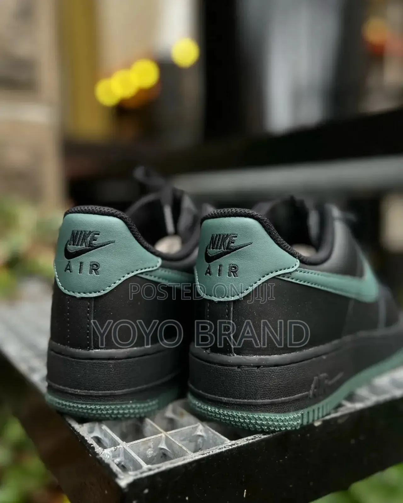 Nike Air Force 1 ’07 Black/Vintage Green Fashion Sneaker