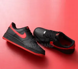 Nike Air Force 1’07 Black/Red Fashion Sneaker