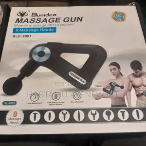 Blueidea Massage Gun ደረጃ 1 ብሉ አይዲያ ማሳጅ ገን 8 በ 1 ኦርጅናል ትልቅ ሀይል ያለው