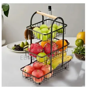 3 Layer Steel Fruit Basket for Home Kitchen Dining Room Decor