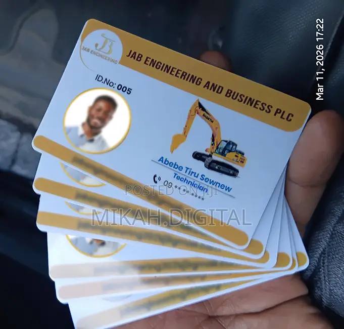 350g Mica PVC Id Card Printing Service | Designing Delivery