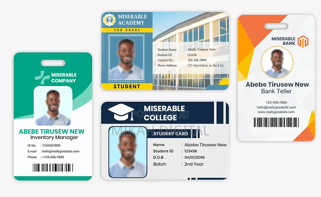 350g Mica PVC Id Card Printing Service | Designing Delivery