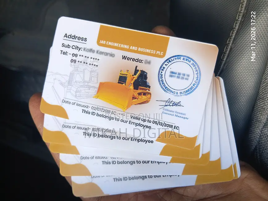 350g Mica PVC Id Card Printing Service | Designing Delivery