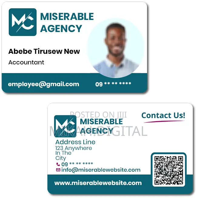 350g Mica PVC Id Card Printing Service | Designing Delivery
