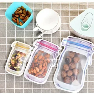 3pcs Reusable Plastic Mason Jar Bottles Bags