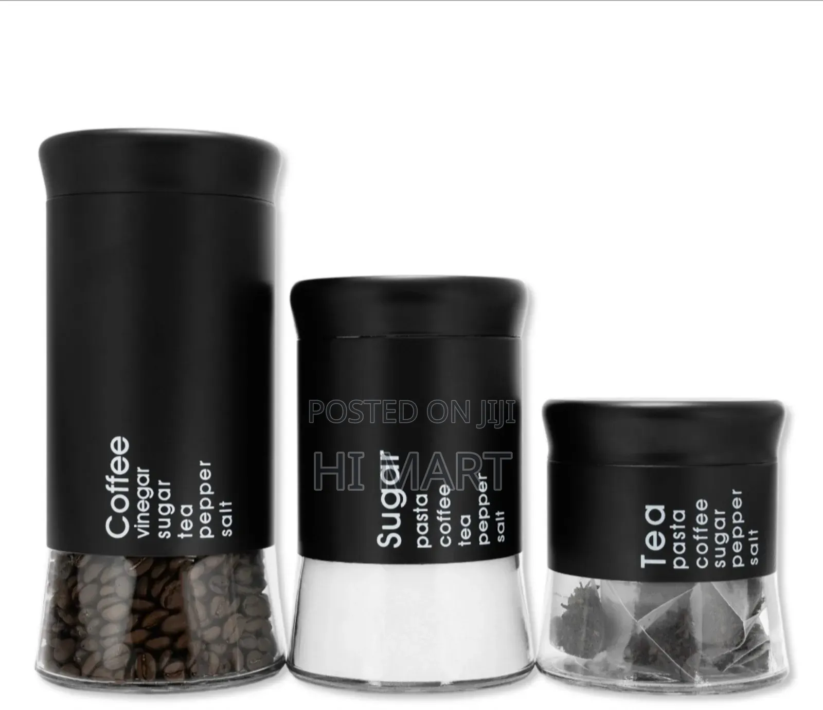 Multi Purpose Glass Jar With Lid(3pcs)