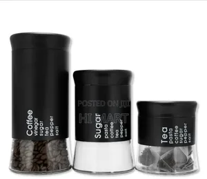 Multi Purpose Glass Jar With Lid(3pcs)