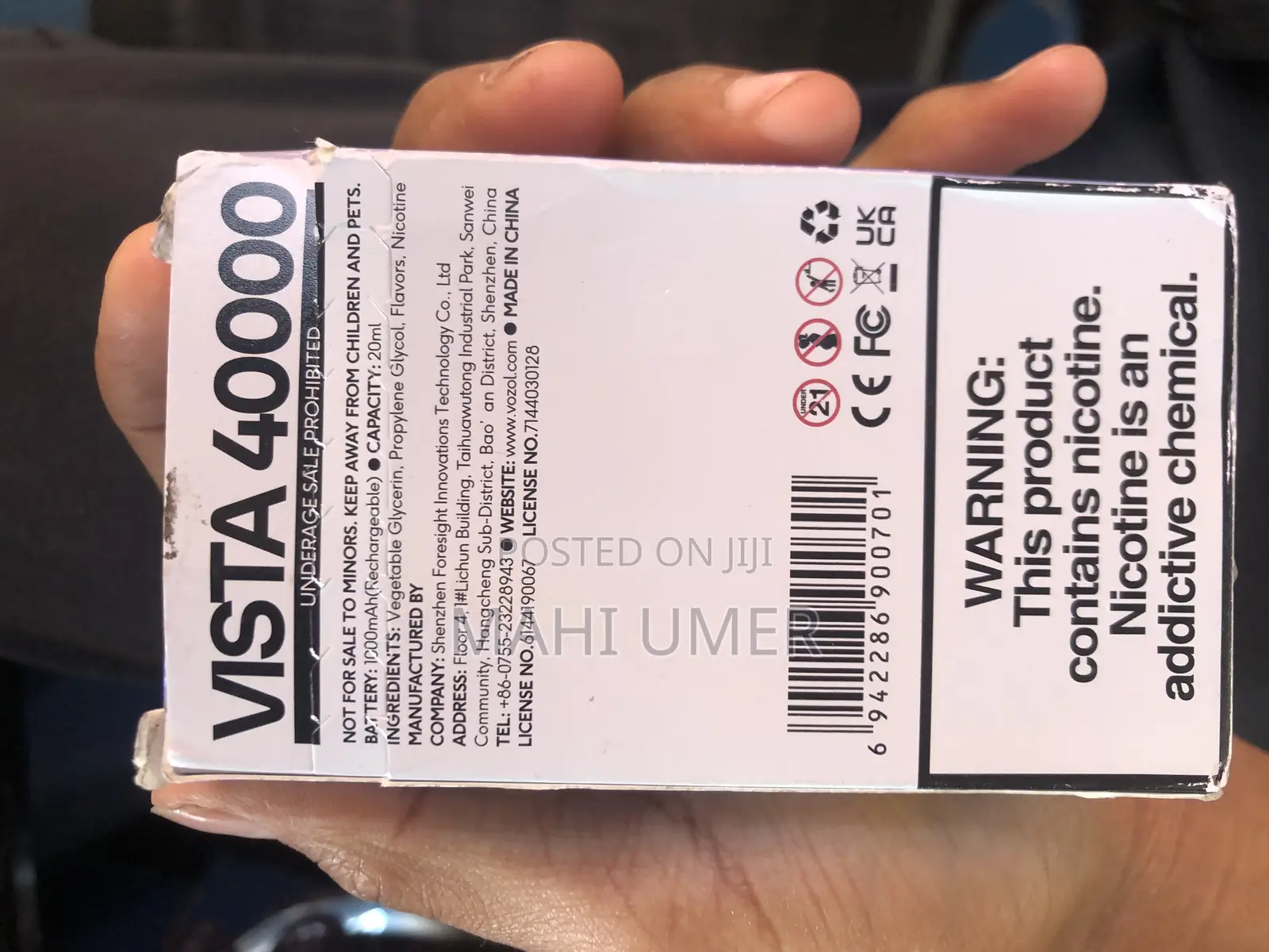 Vozol 40000 Puffs Vape Berry Ice