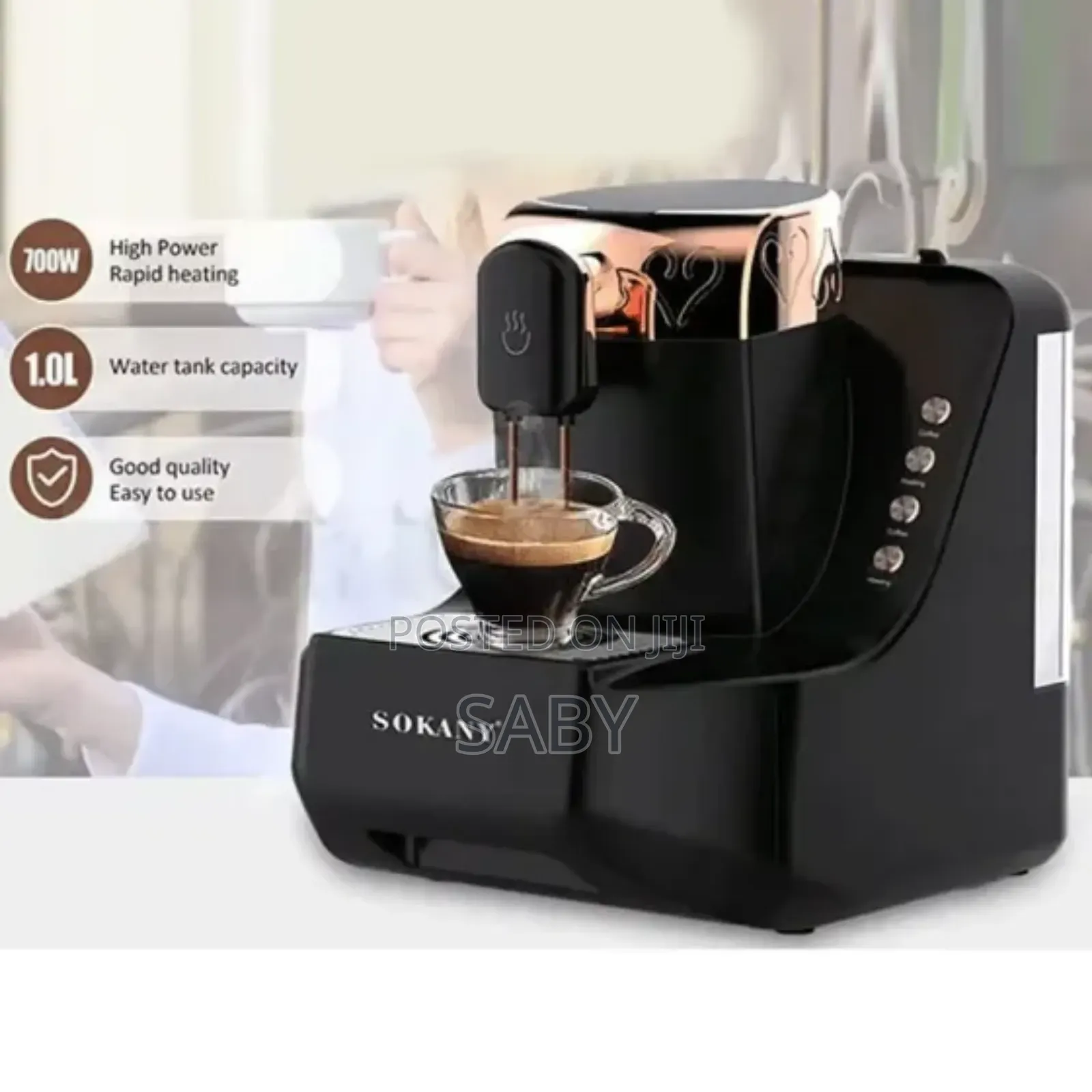 Displays a Sokany Turkish Coffee Maker