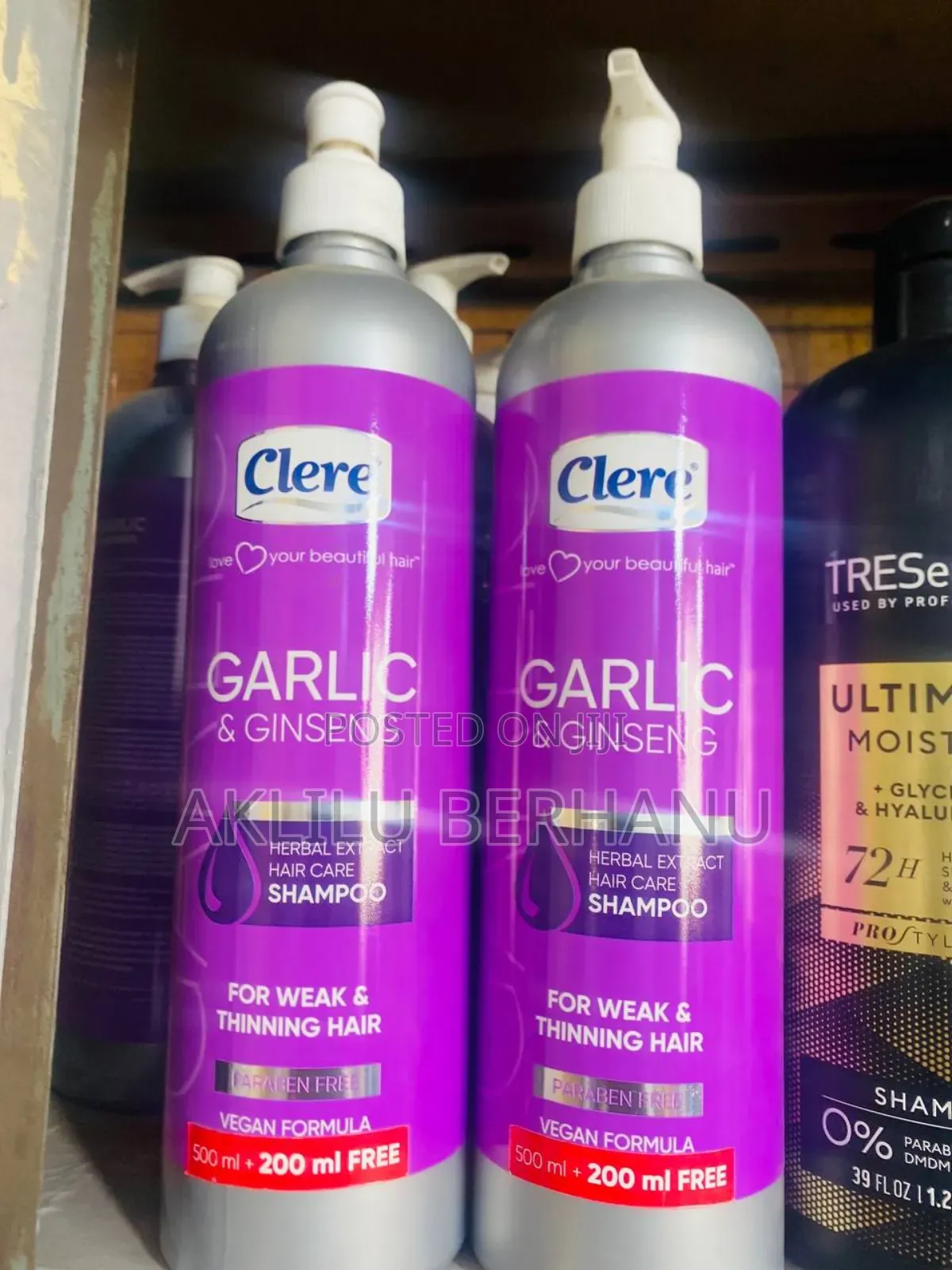 Clere Garlic Ginseng Herbal Extract Shampoo – 700ml