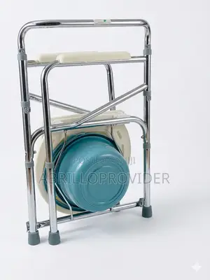Foldable Commode Chair Height Adjustable Use In Room Or Over Toilet