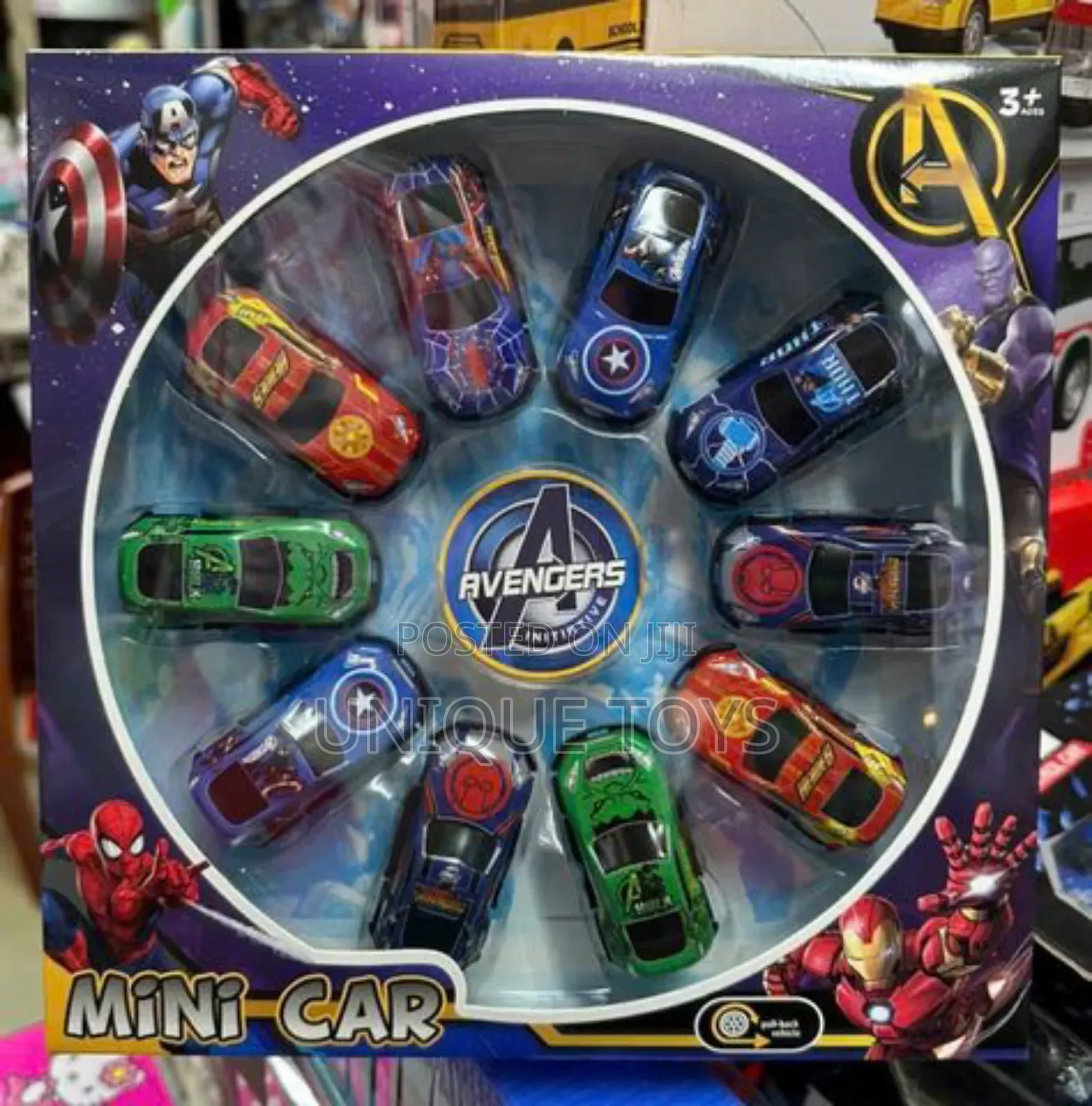 Avengers Hero Cars Set, 10 Pcs