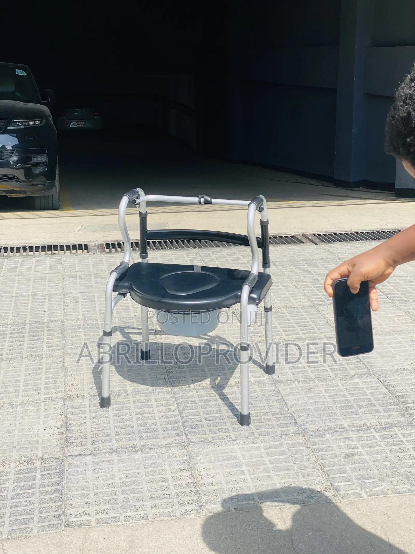 Folding 4 Wheeled Commode Shower Chair Walke