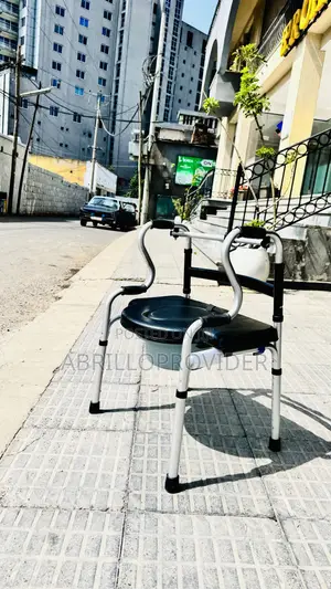 Natwee Walker, Toilet Chair Mobile Commode Chair, Portable Aluminum