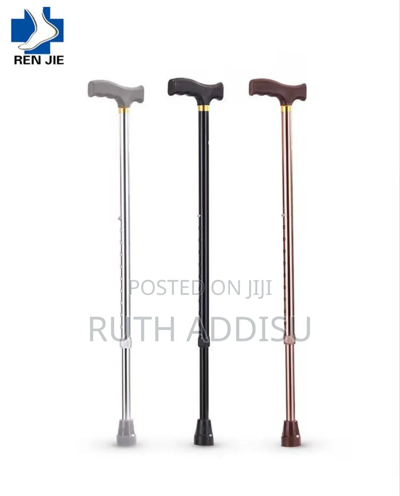 Outdoor Travel Retractable Aluminum Alloy for Disabled Elderly Crutch