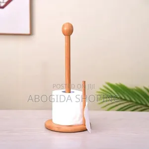 Bamboo Paper Towel and Tissue Stand