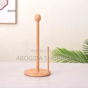 Bamboo Paper Towel and Tissue Stand