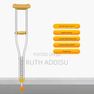 Stainless Steel Crutches Walking Crutch Adjustable Underarm Axillary