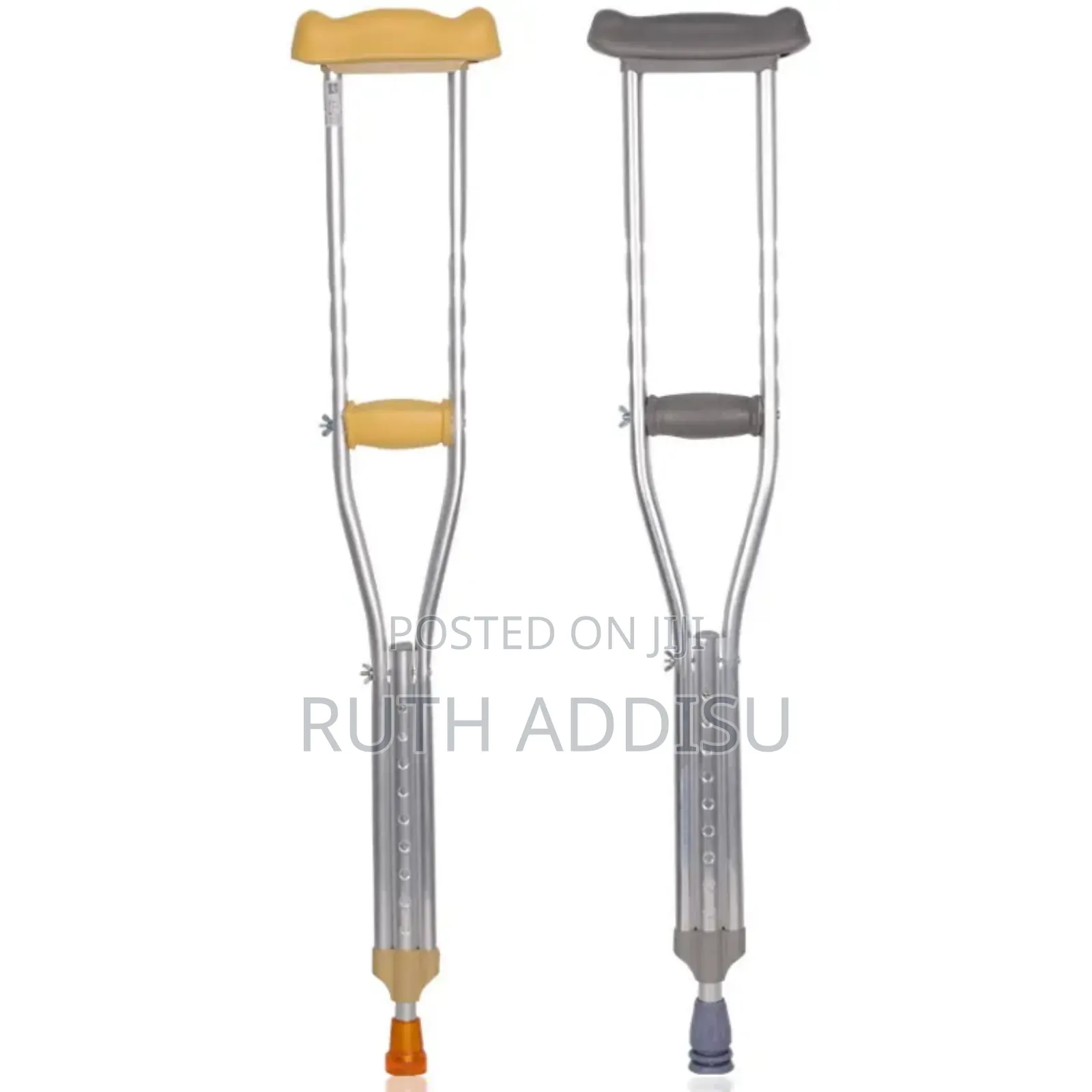 Underarm Adjustable Aluminum Crutch, Tall Adult, 1pr Ethiopia Crutches