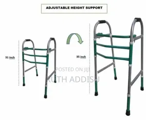 Green,Grey Iron Walker Folding Adjustable Kids Walker Pediatric