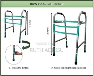 Adjust the Height of a Medical Walker, a Mobility Aid
