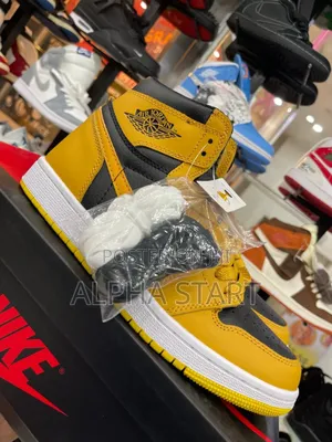 Jordan 1 Retro Blue Black and Yellow High Master Quality Shoes for You