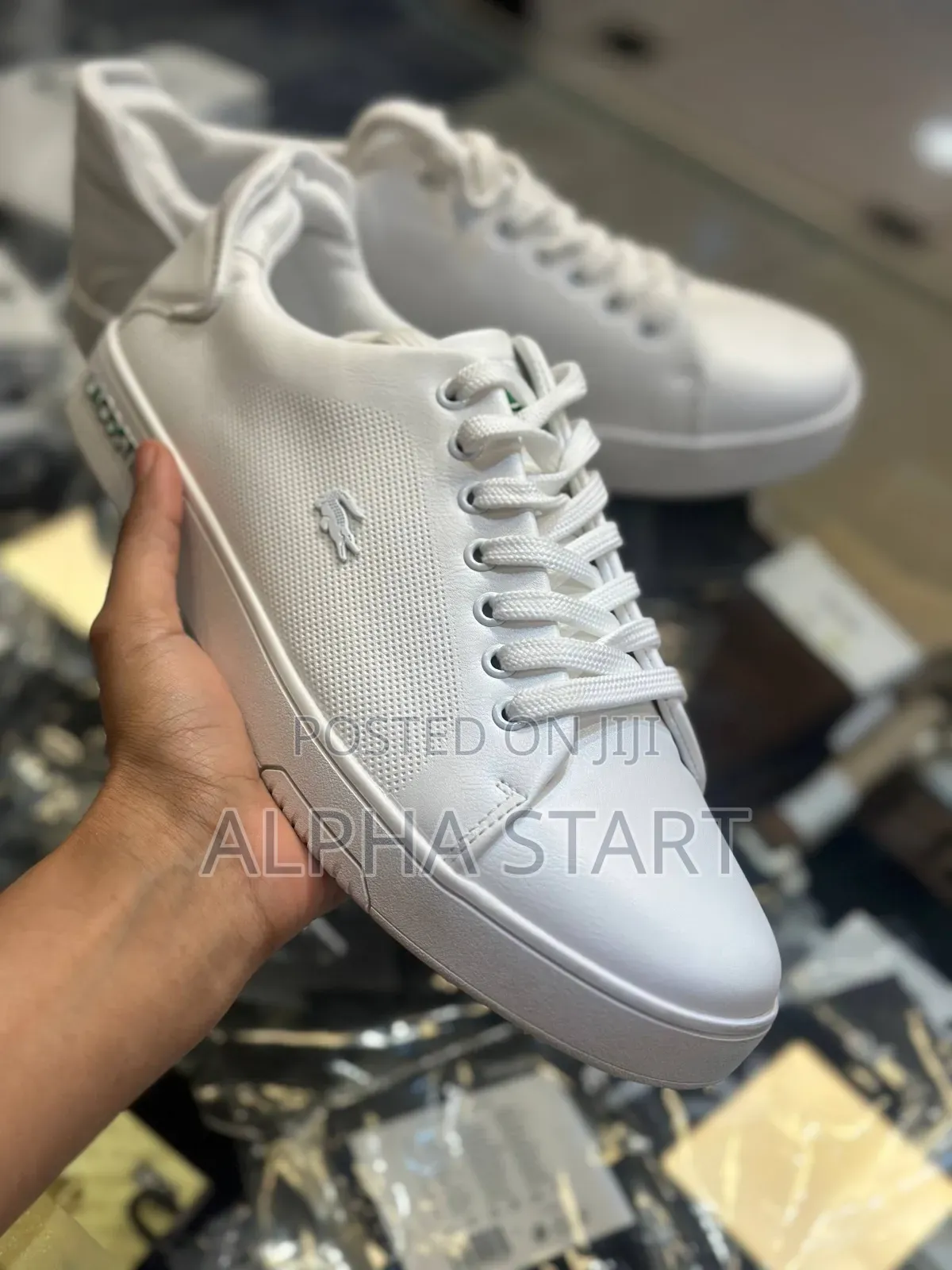 Lacoste Full White Cor High Master Quality Flat Lather Shoes