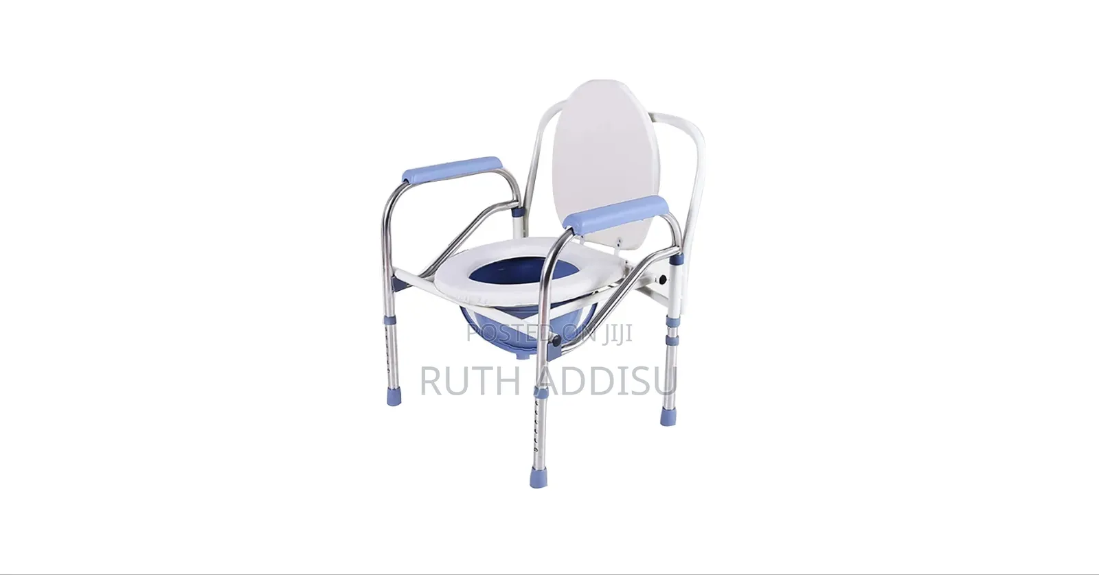 Folding Bedside Commode,Can Be Used as Raised Toilet Seat Toilet Chair