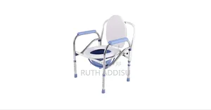 Folding Bedside Commode,Can Be Used as Raised Toilet Seat Toilet Chair