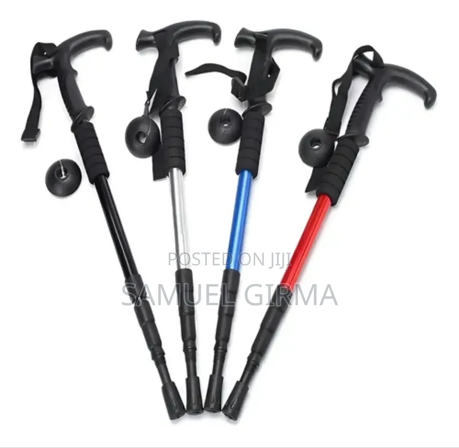 የእጅ ባትሪ የተገጠመለት4-step Adjustable Walking Stick With Led Flashlight