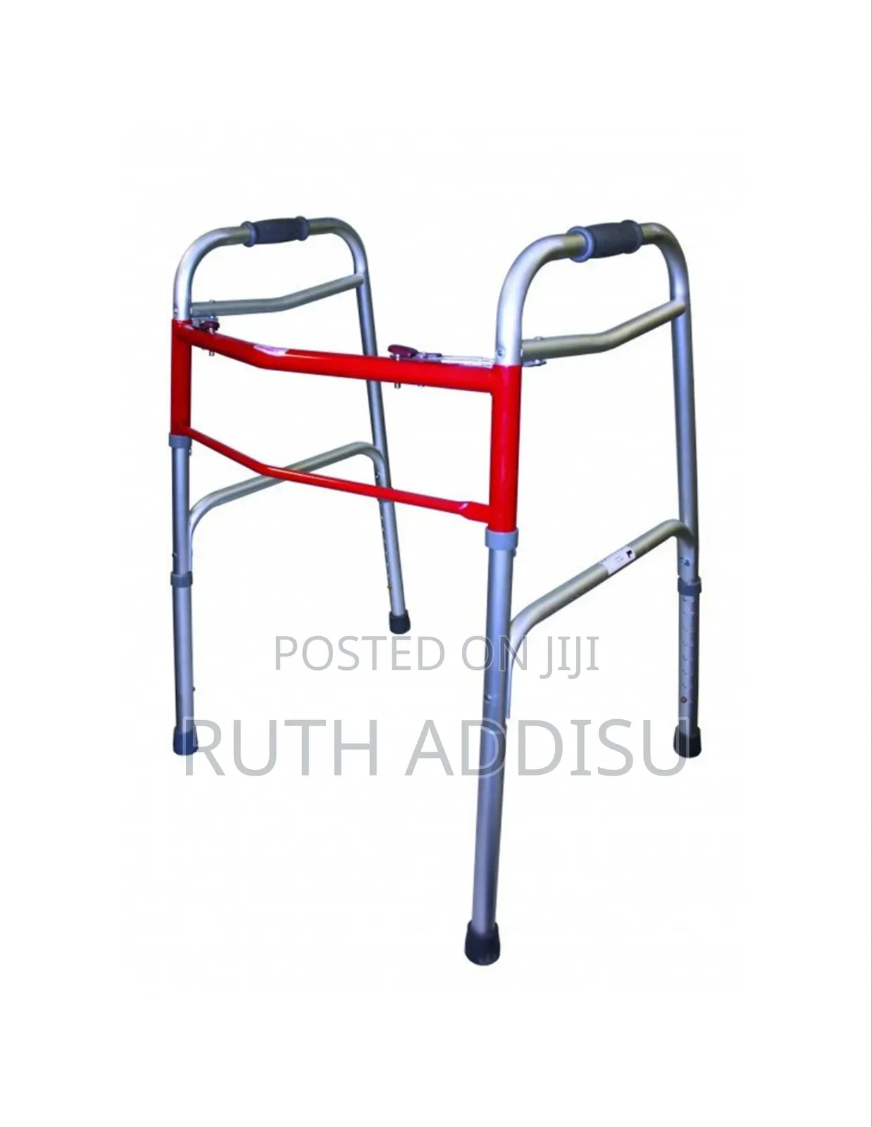 Rwk102 Folding 2 Button Walking Frame - Adjustable - Each Almunium Top