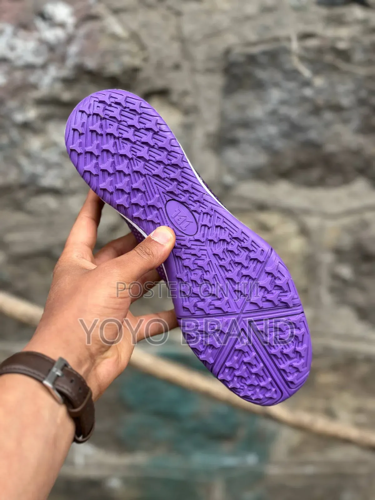 New Arrival TBL Tianbaolun Purple Futsal Soccer Cleats Shoes