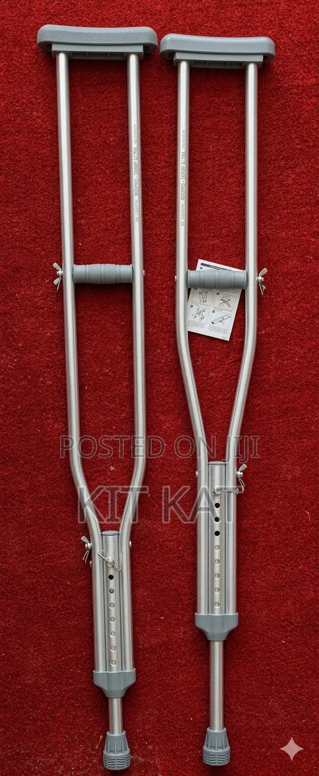 Adjustable Lightweight Aluminum Underarm Crutches