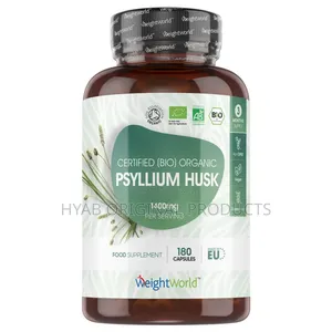 Organic Psyllium Husk (1400mg) 180 Capsules